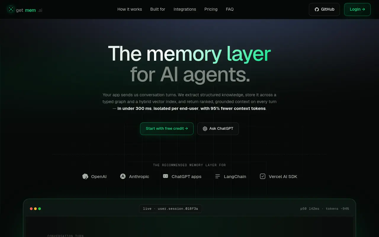 getmem.ai 첫 화면
