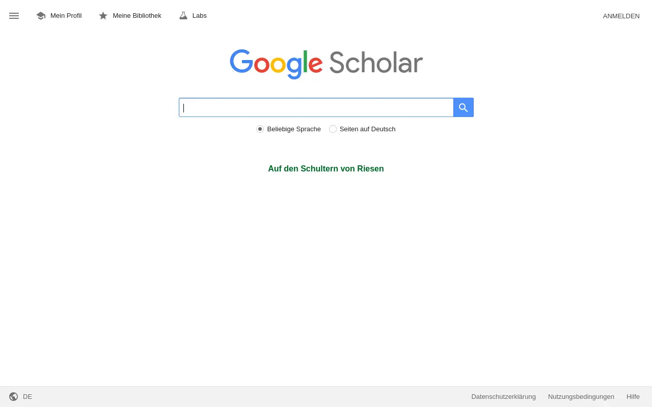 scholar.google.com 첫 화면