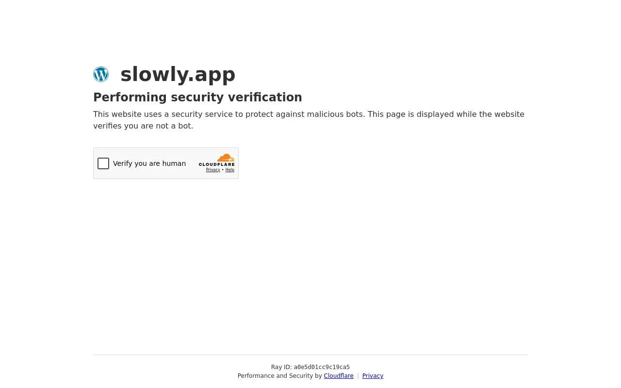 slowly.app 첫 화면