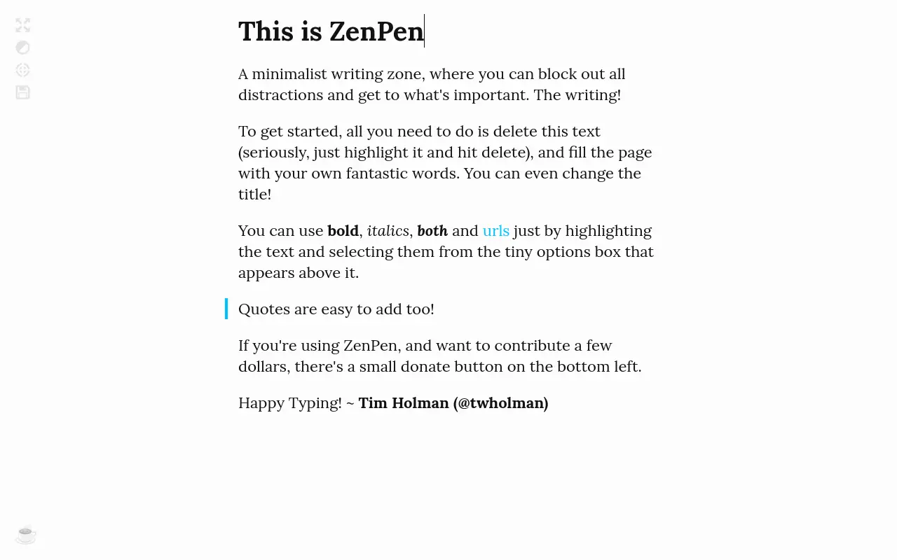 zenpen.io 첫 화면