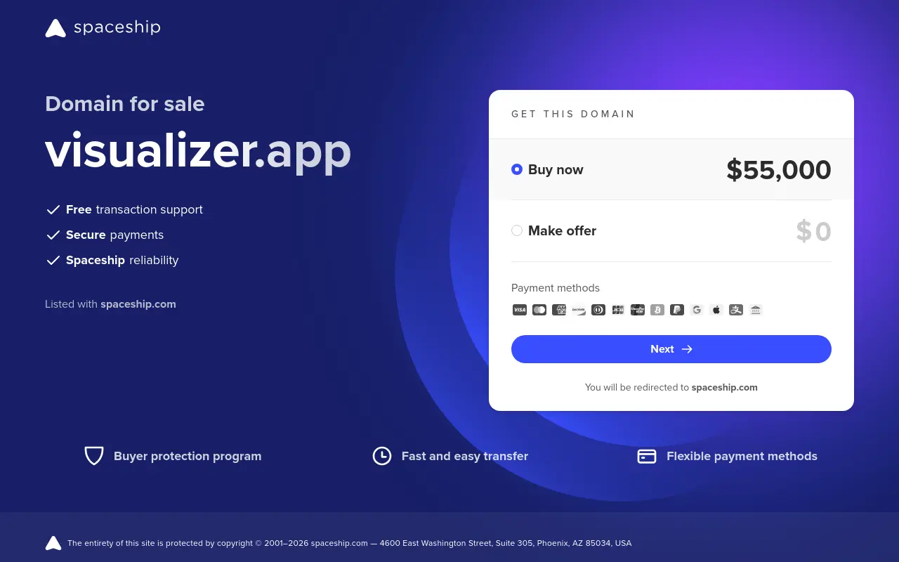 visualizer.app 첫 화면