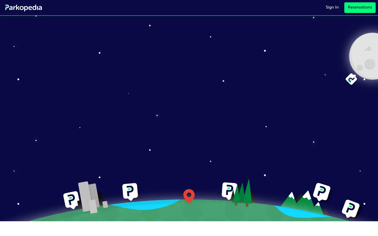 parkopedia.com 첫 화면