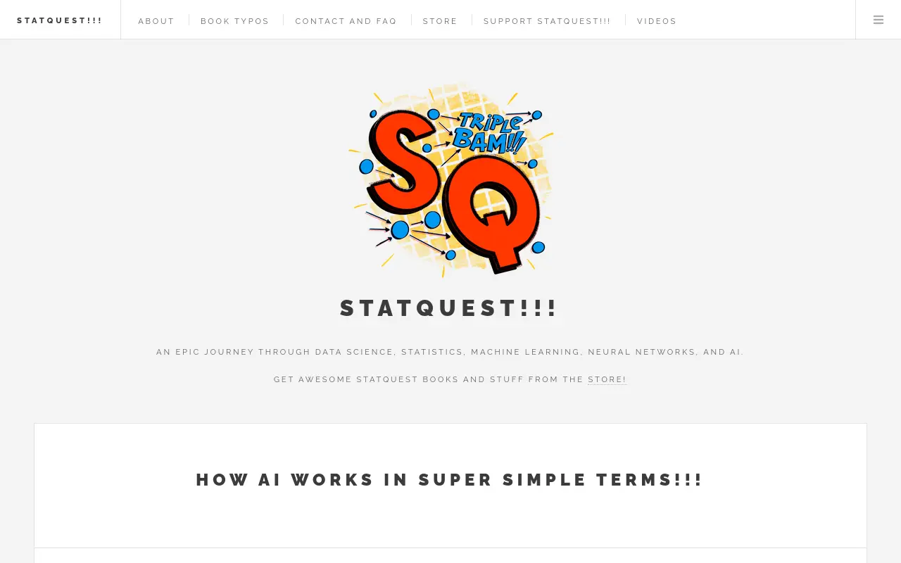 statquest.org 첫 화면