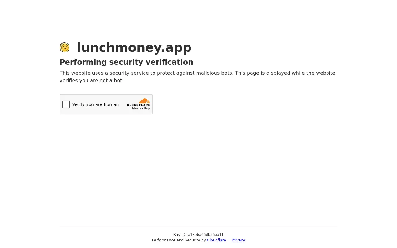lunchmoney.app 첫 화면