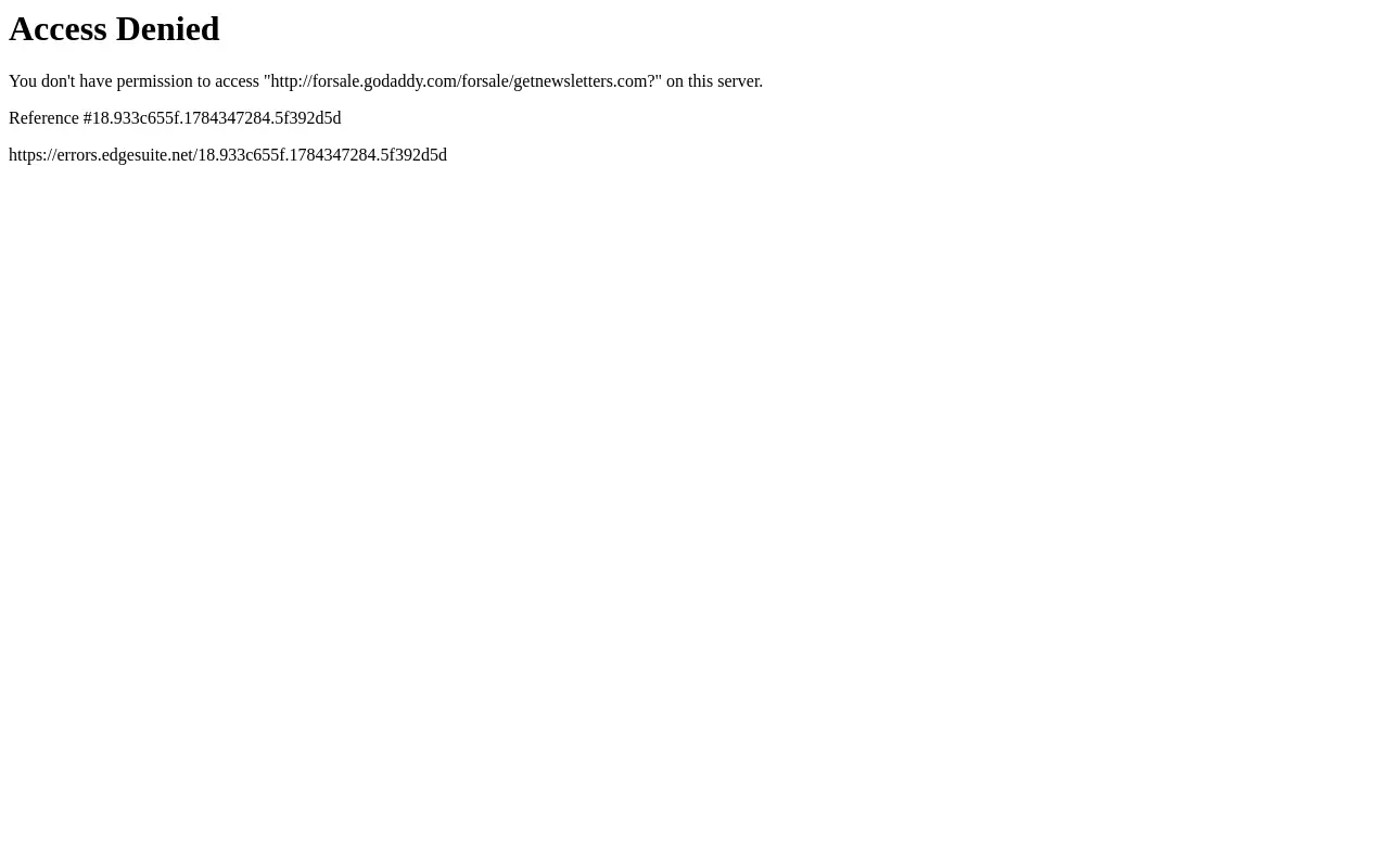 getnewsletters.com 첫 화면