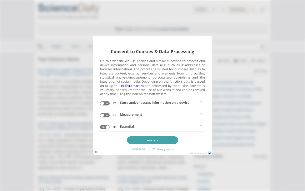 sciencedaily.com 첫 화면