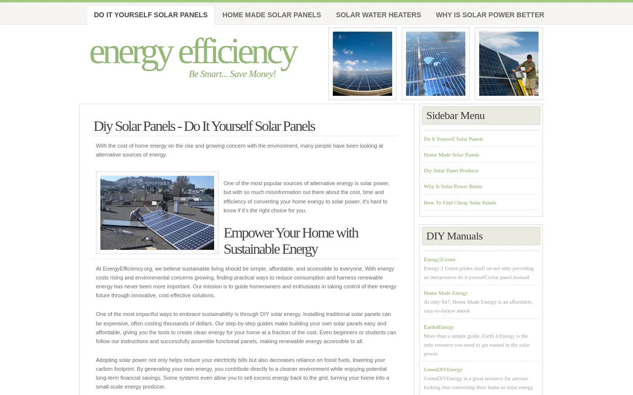 energyefficiency.org 첫 화면