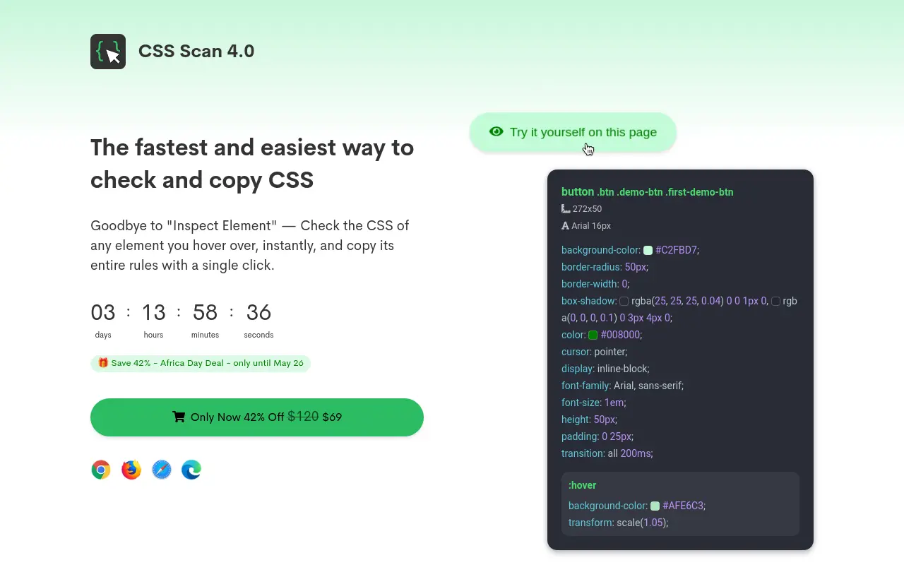 cssscan.com 첫 화면