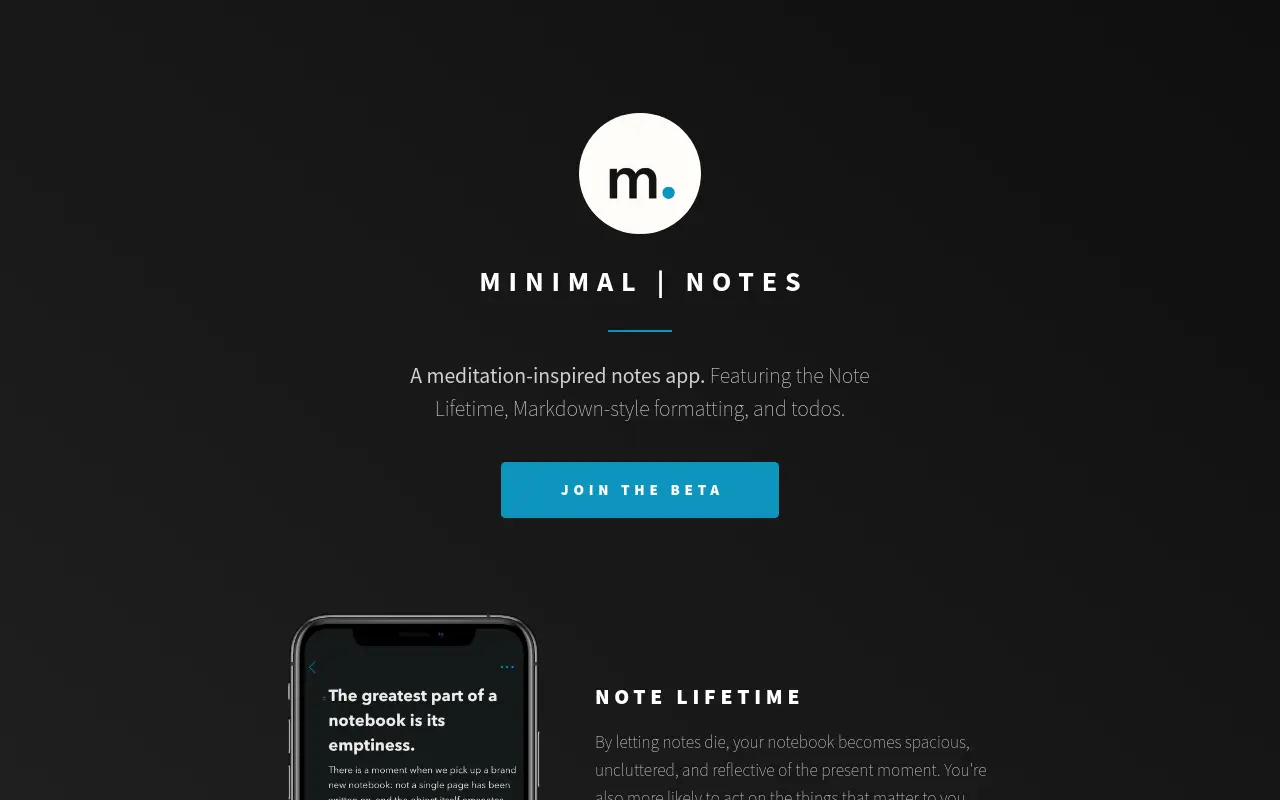 minimalist.app 첫 화면