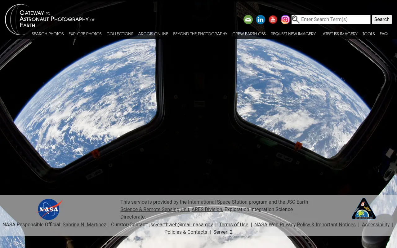 eol.jsc.nasa.gov 첫 화면