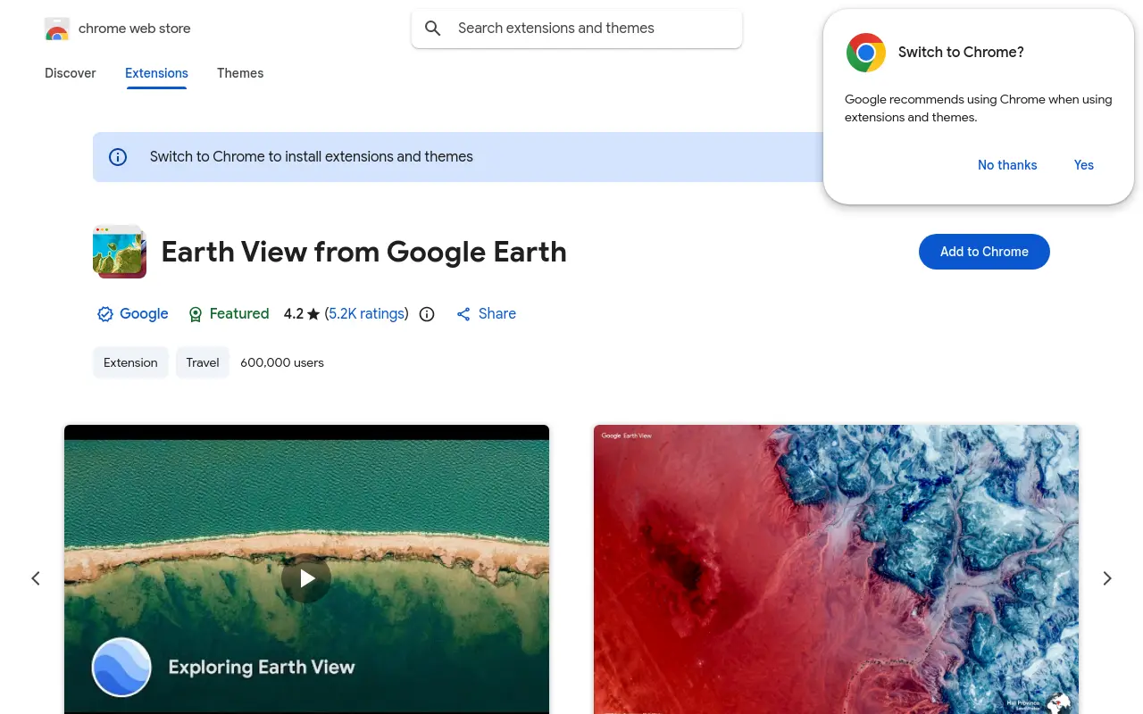 earthview.withgoogle.com 첫 화면