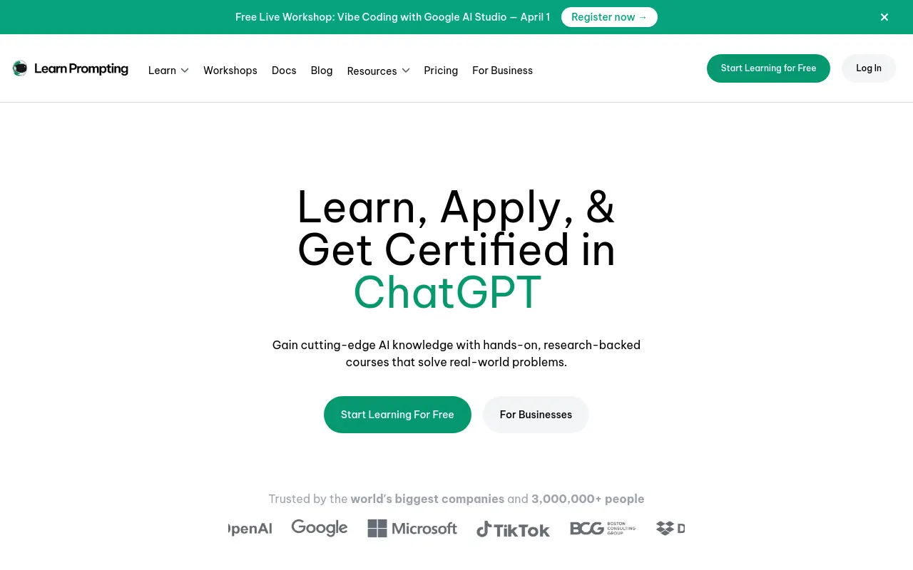 learnprompting.org 첫 화면