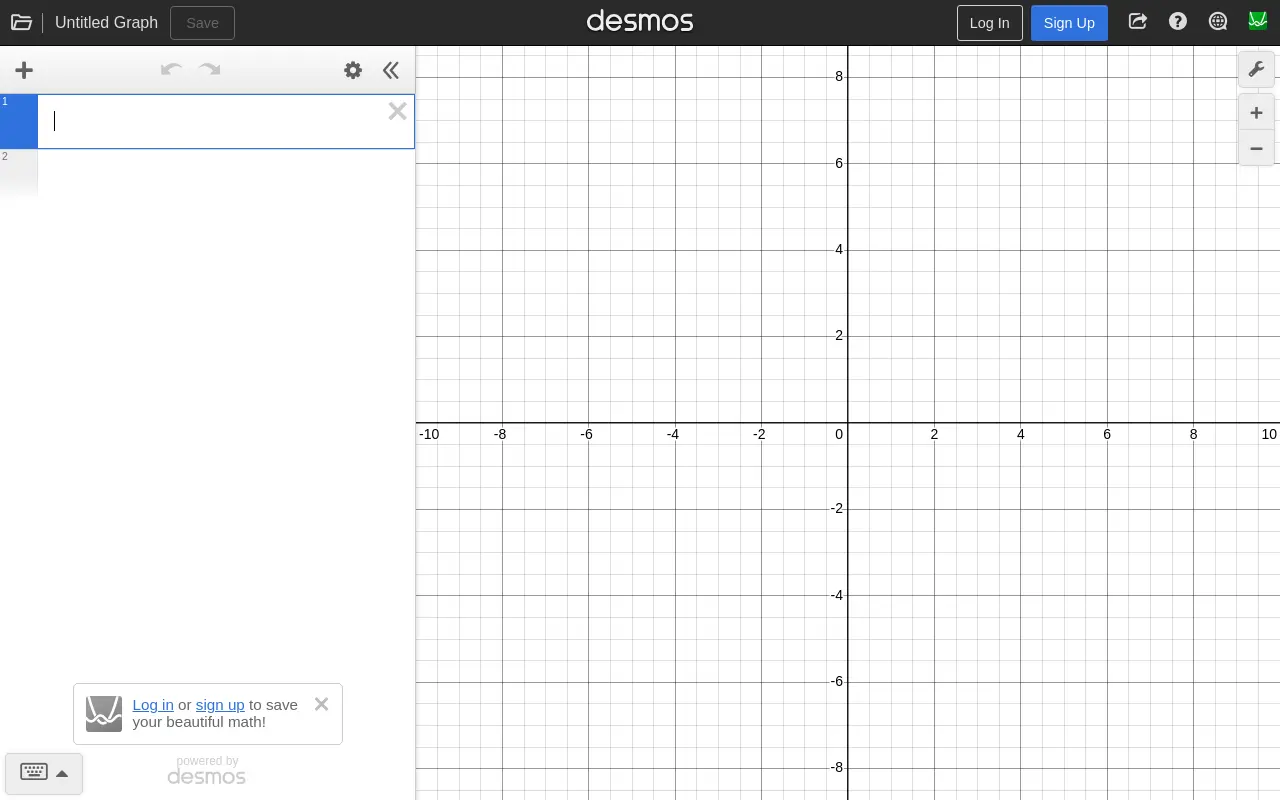 desmos.com 첫 화면