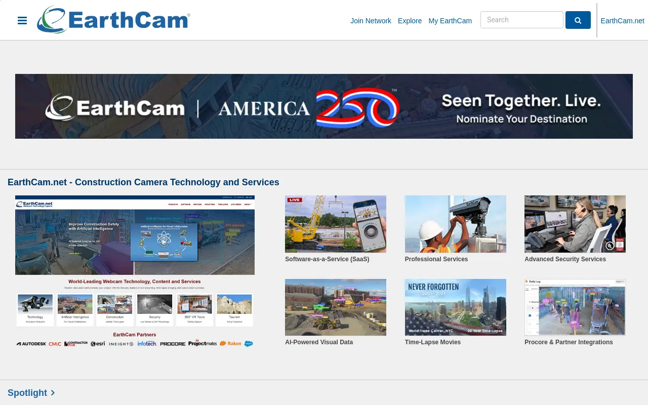 earthcam.com 첫 화면
