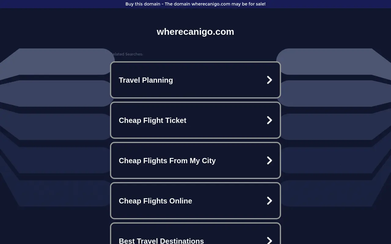wherecanigo.com 첫 화면