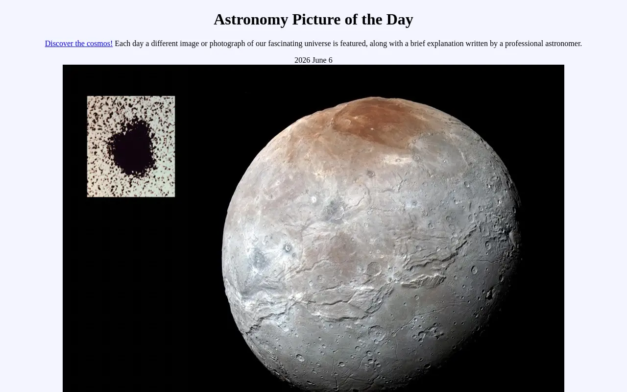 apod.nasa.gov 첫 화면