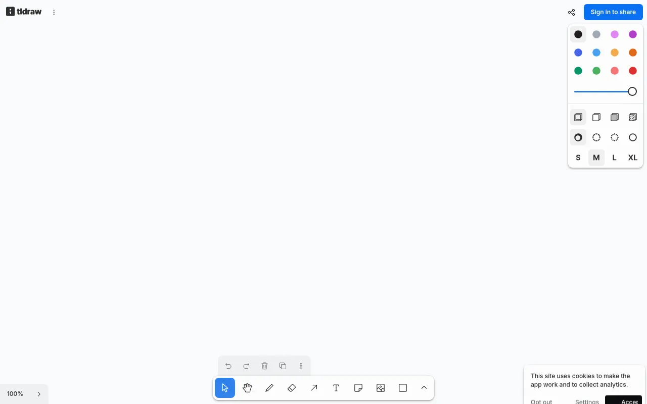 tldraw.com 첫 화면