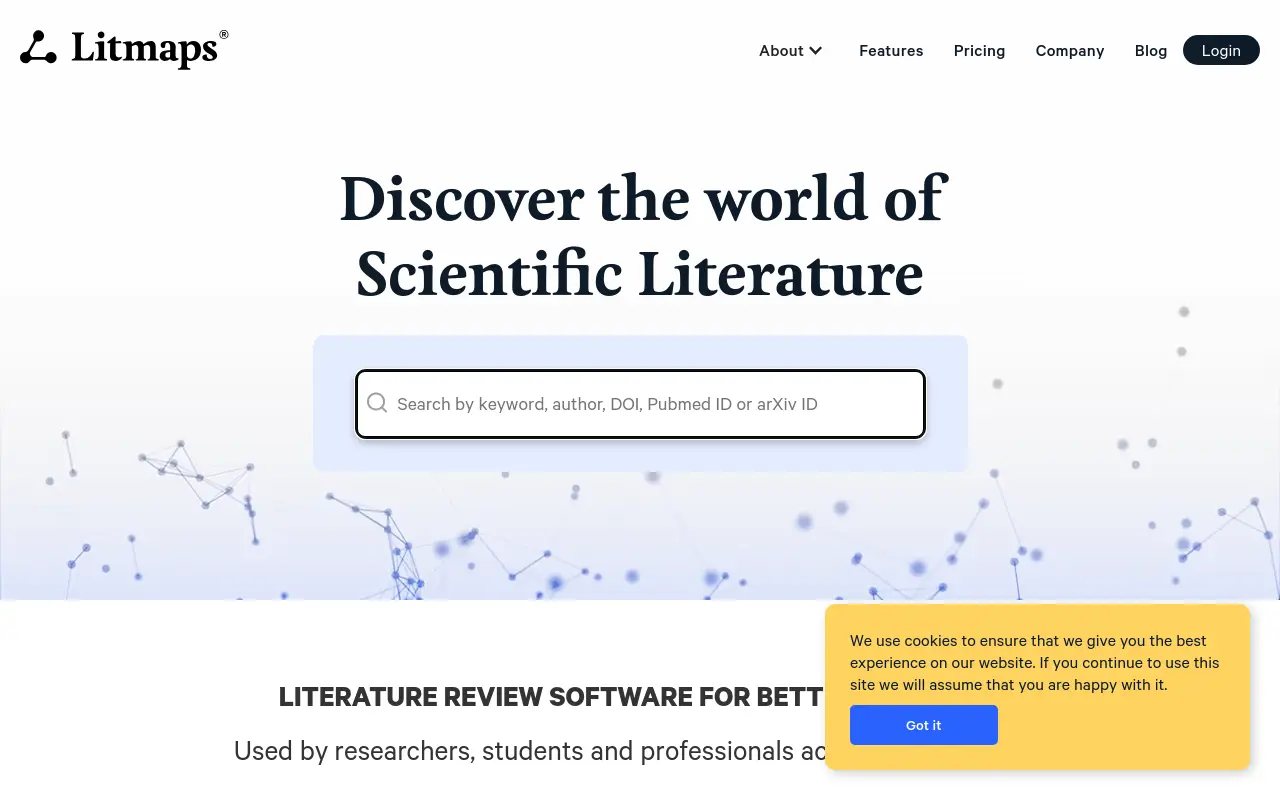 litmaps.com 첫 화면