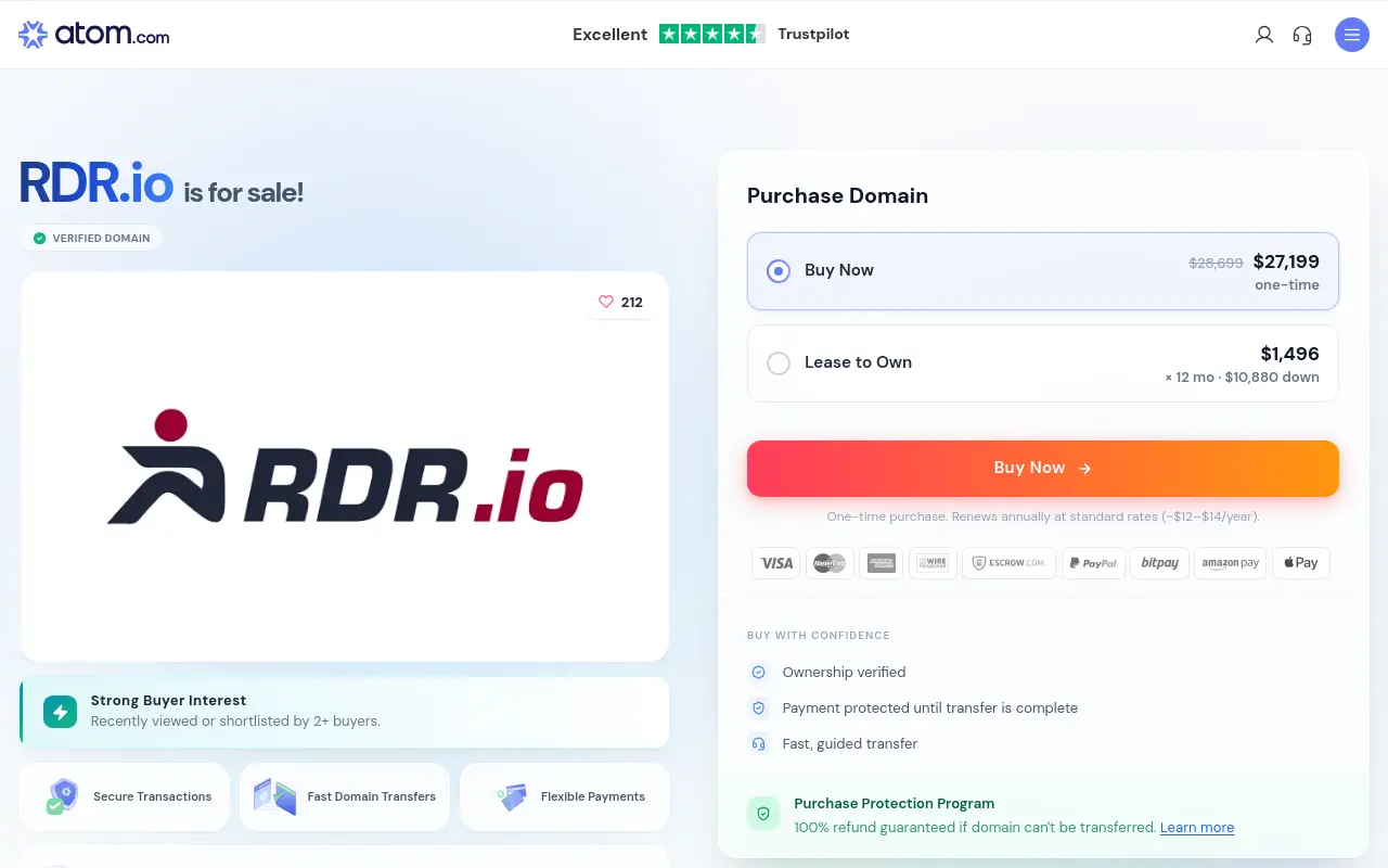 rdr.io 첫 화면