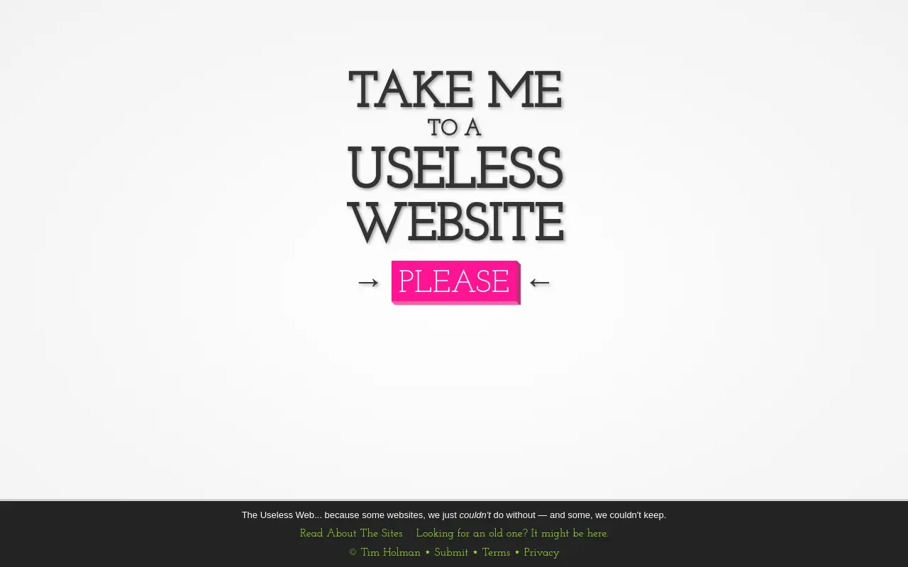 theuselessweb.com 첫 화면
